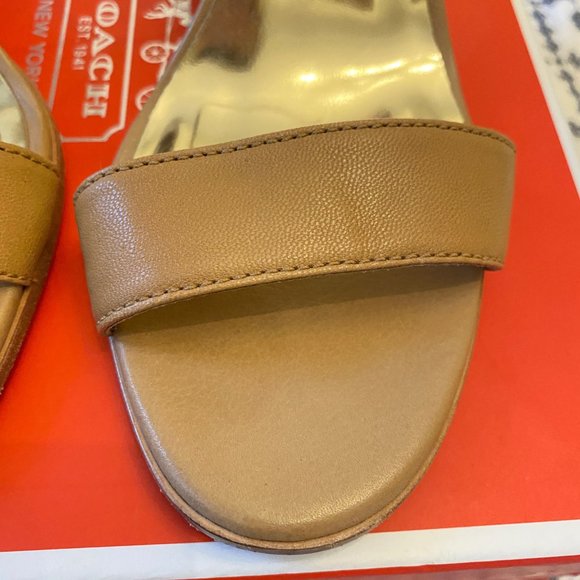 COACH Terri Veg Calf Formal Block Heel 7.5M - Picture 8 of 13